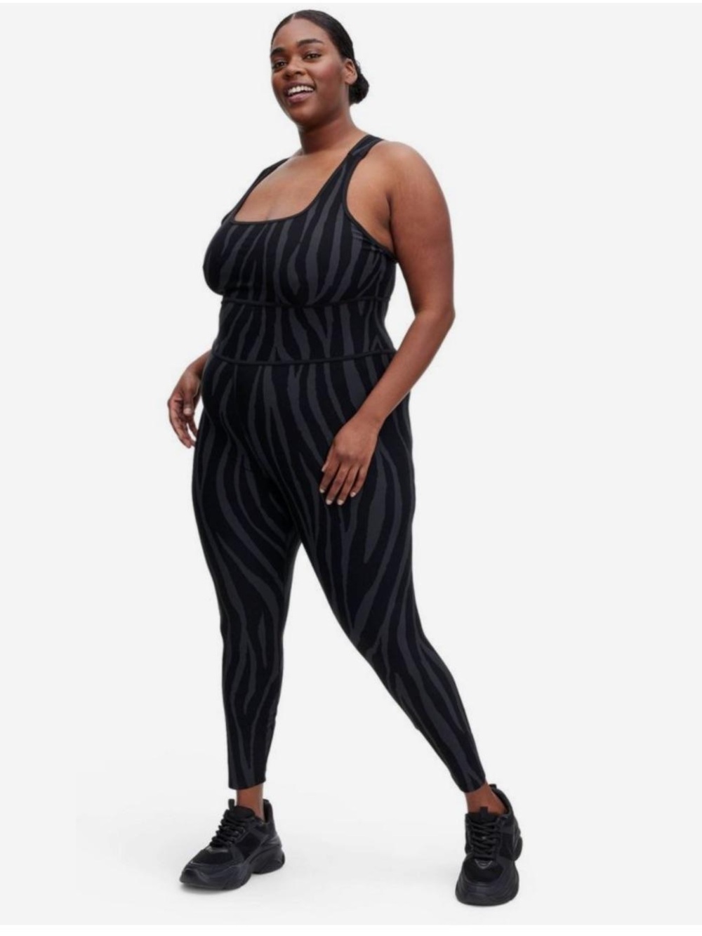 Diane Von Furstenberg DVF x Target Black and Grey Unitard One-piece Size XXL